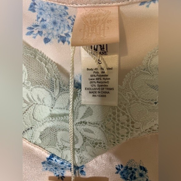 NWT WE ARE HAH (HOT AS HELL) Let It Slip Ditsy Floral French Blue. Size Small - Picture 6 of 10